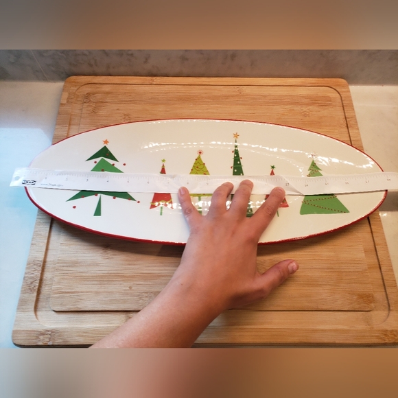 Christmas Tree Oval Serving Plate - Picture 2 of 6